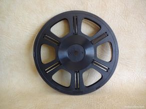 Cine: curiosa bobina carrete super 8 de 27 cm de diametro nuevo! tamaño gigante pieza rara